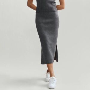 Rhone Porto Merino Blend Sweater Skirt in Charcoal Heather Size Small